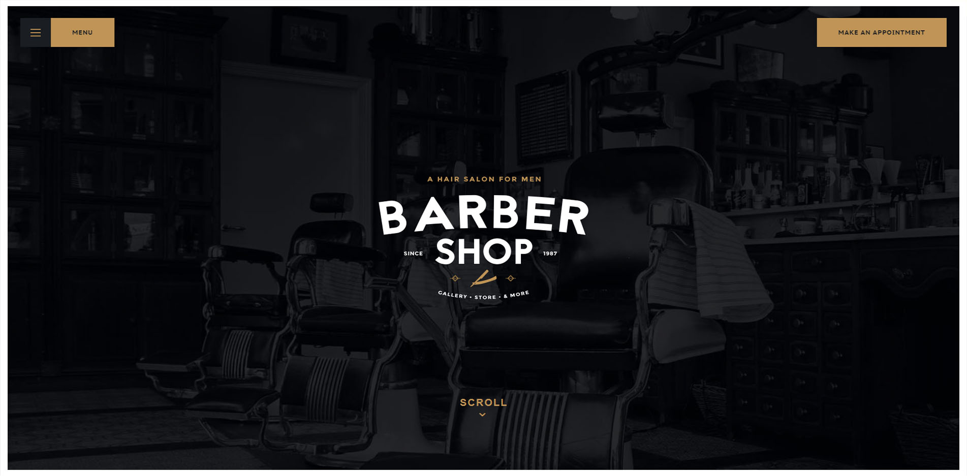 Barber Shop Website Design #1