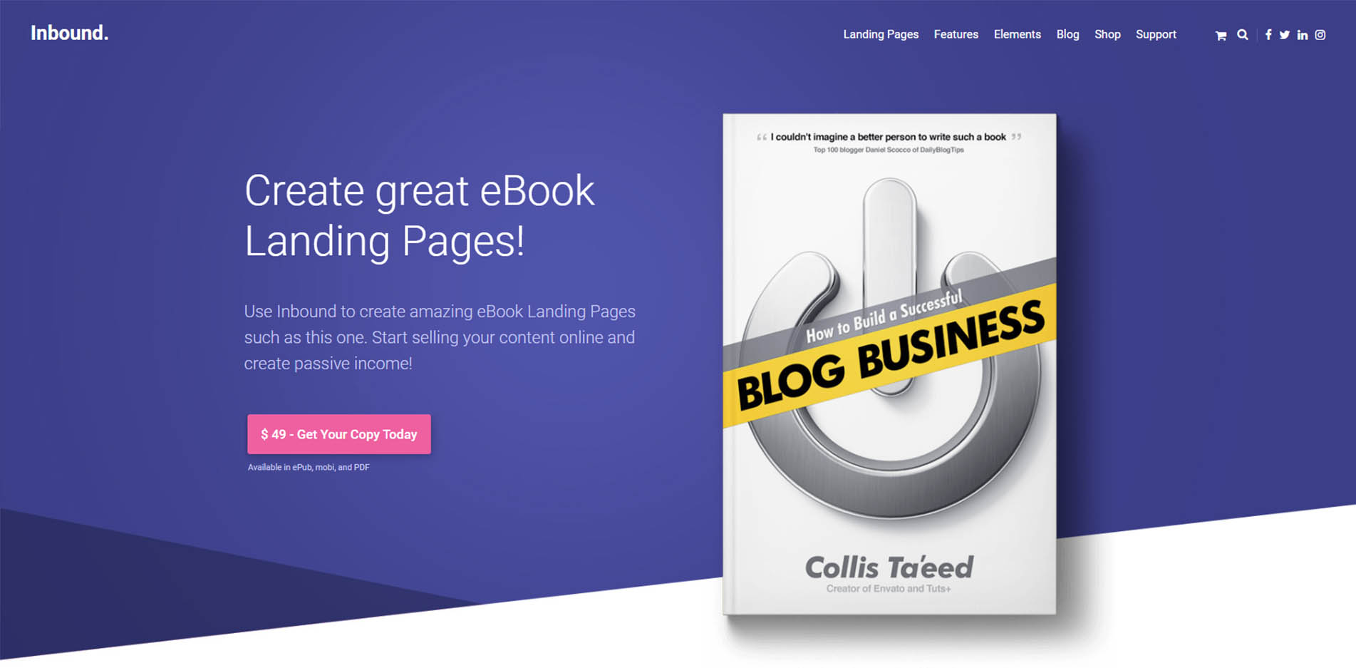 Book Launch Website Design Inbound
