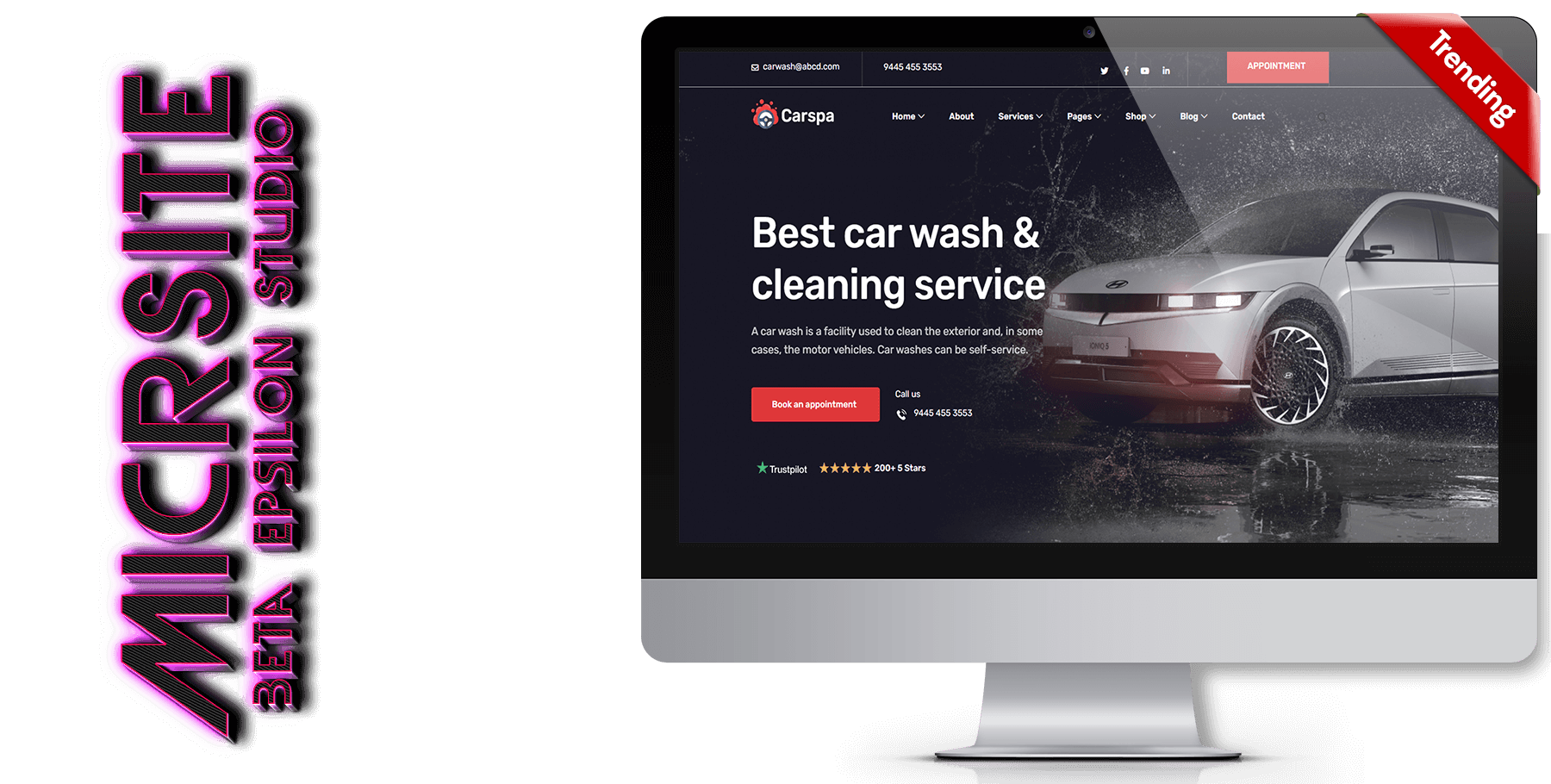 A website design in Automotive Detailing named CarSpa 3