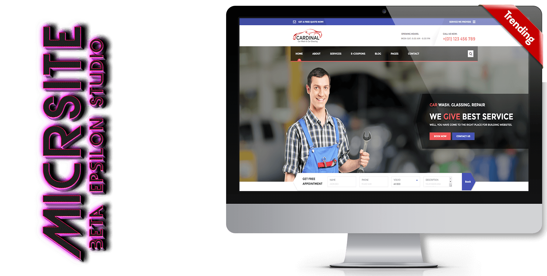 A website design in Automotive Detailing named Cardinal