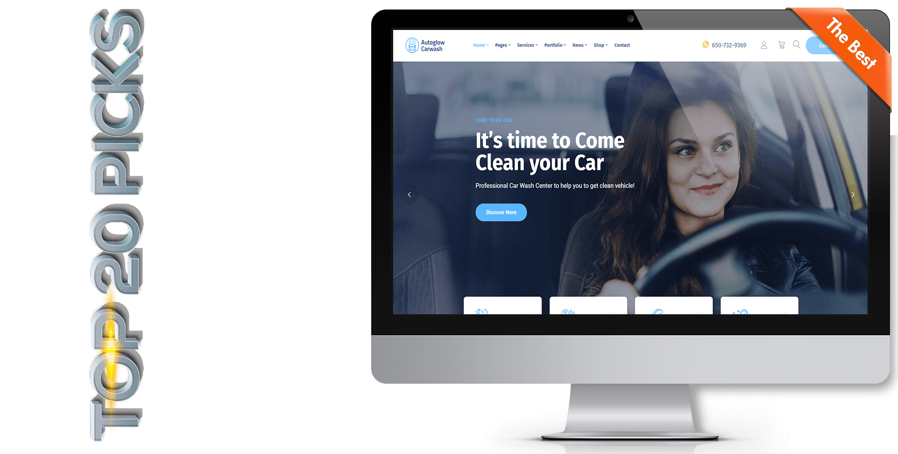 A website design in Automotive Detailing named AutoGlow