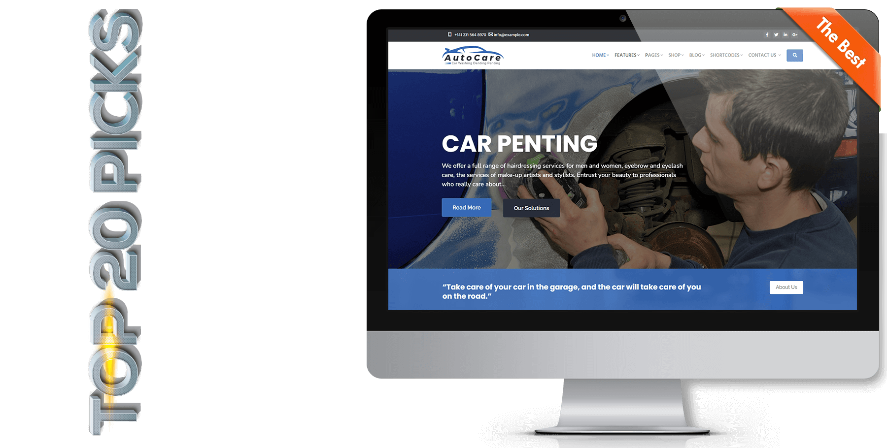 A website design in Automotive Detailing named Car Care