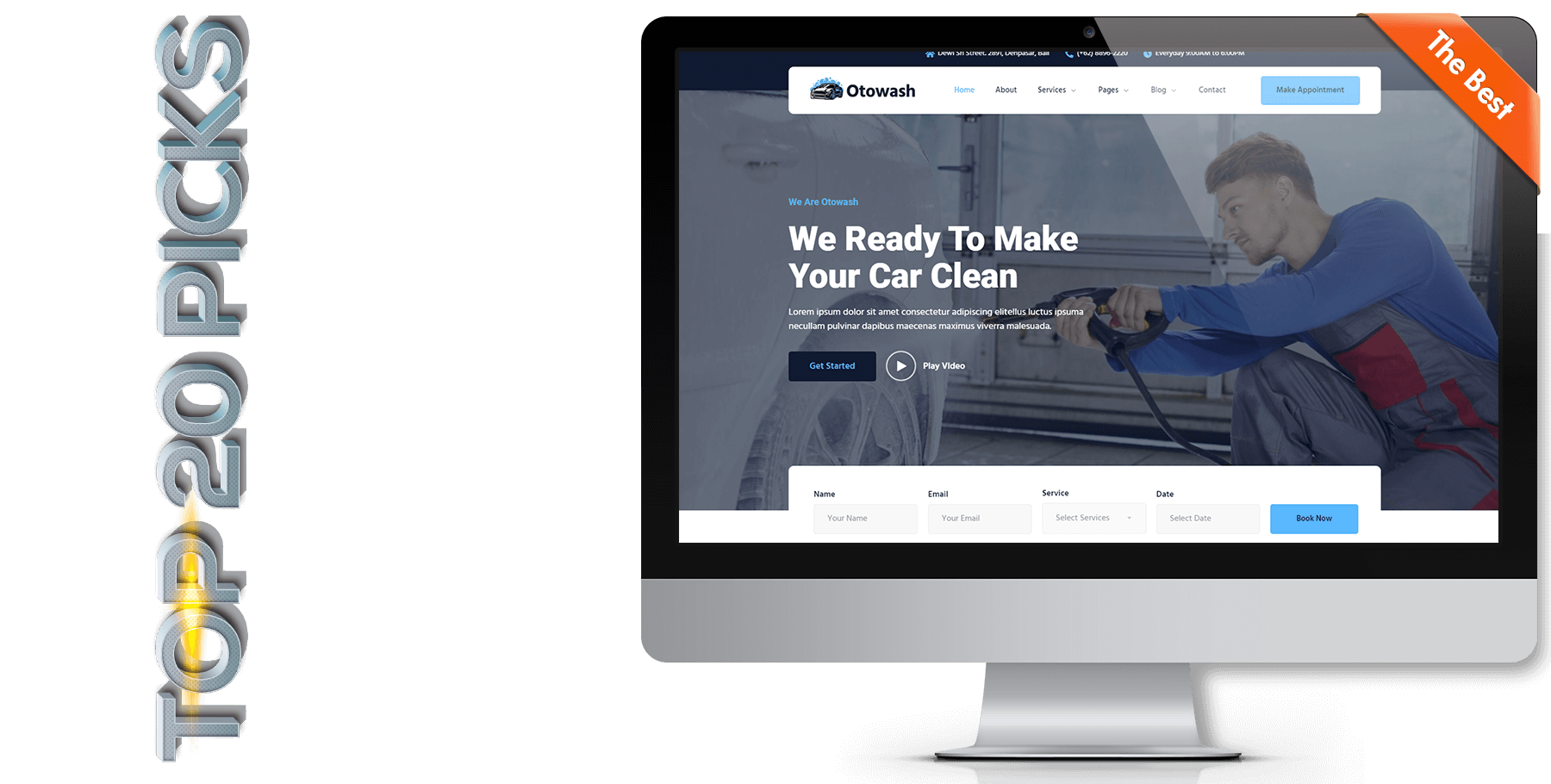 A website design in Automotive Detailing named OtoWash