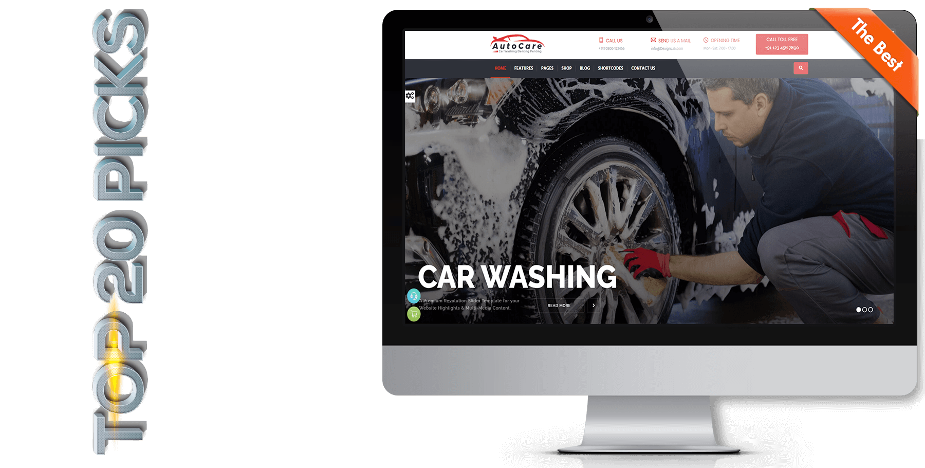 A website design in Automotive Detailing named AutoCare
