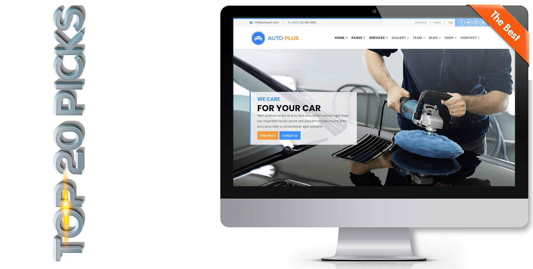 A website design in Automotive Detailing named Auto Plus