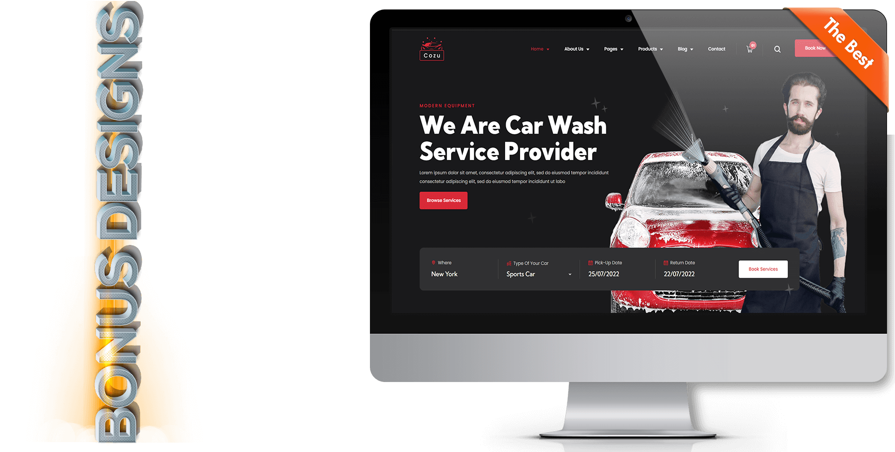 A website design in Automotive Detailing named Cozu