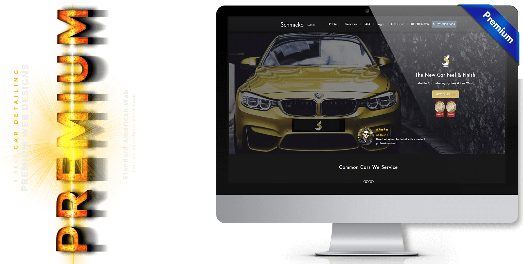 A website design in Automotive Detailing named Schmicko
