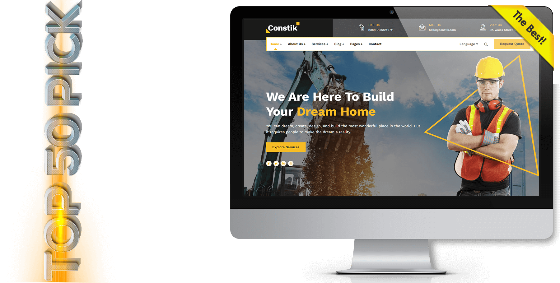 A website design in construction named Constik