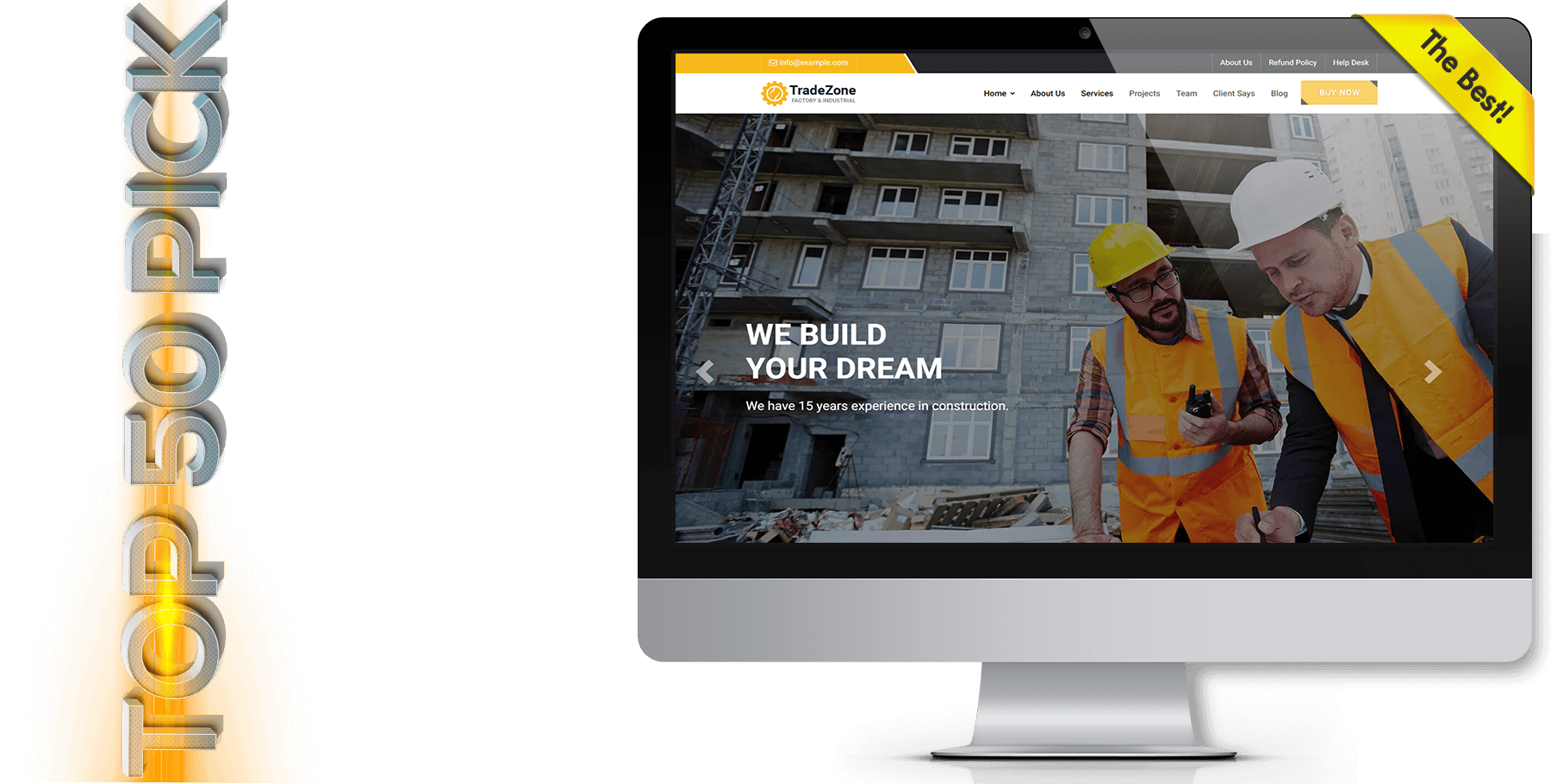 A website design in construction named Trade Zone