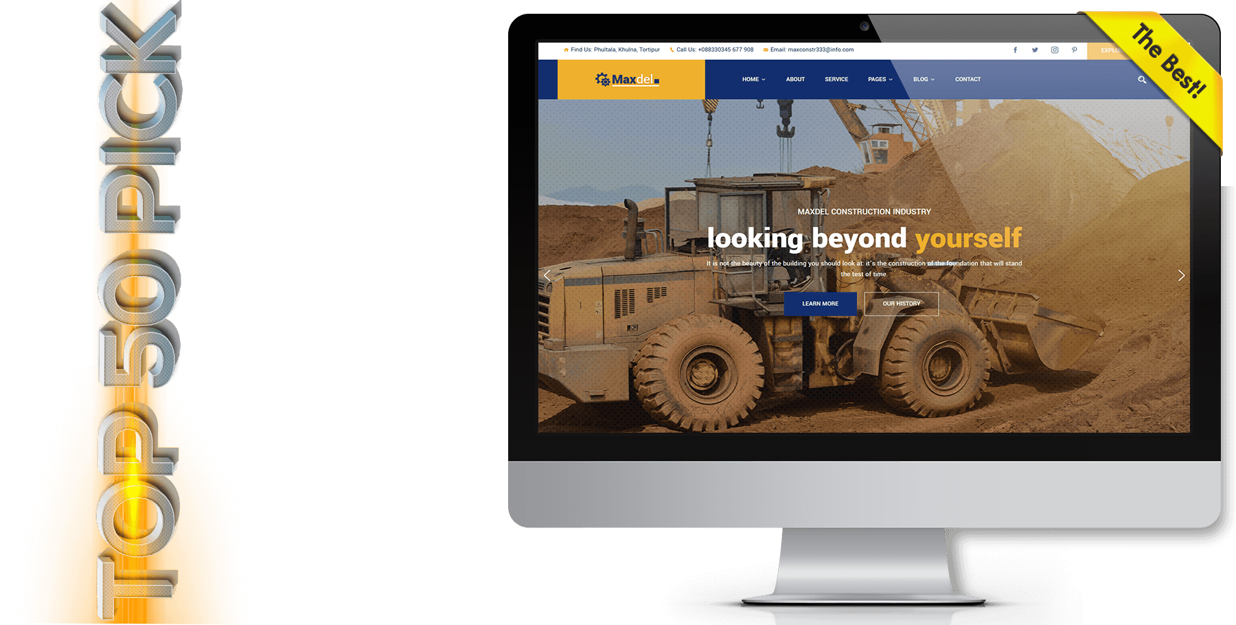 A website design in construction named Max Del