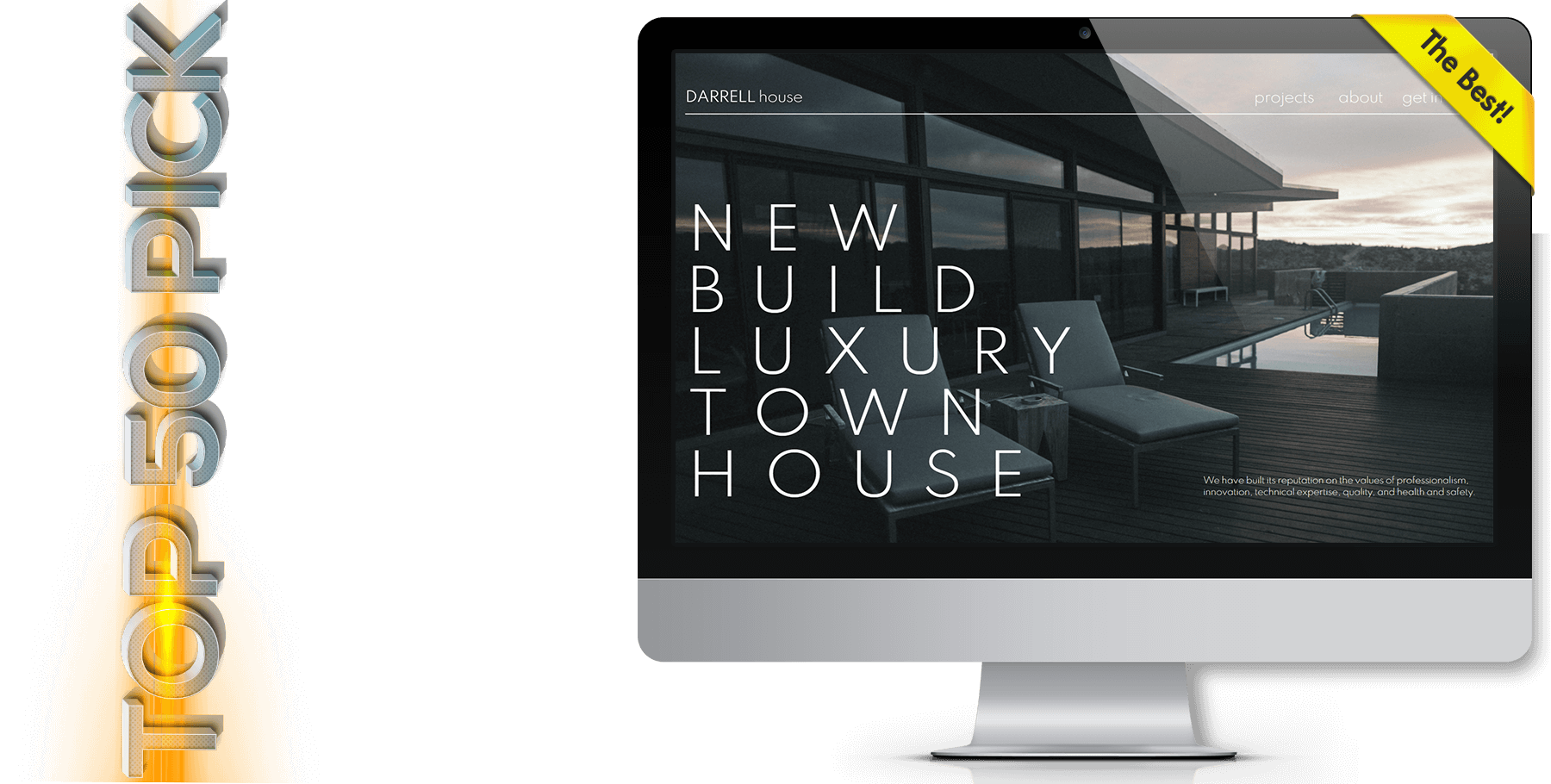 A website design in construction named Darrell House