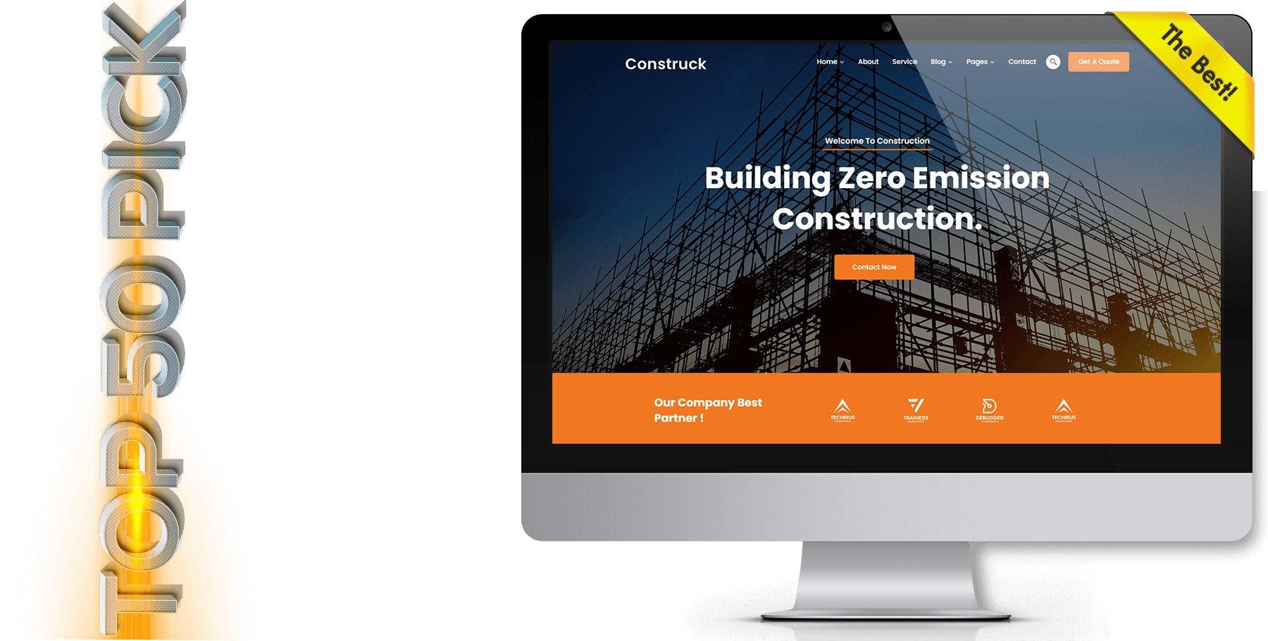 A website design in construction named Construck