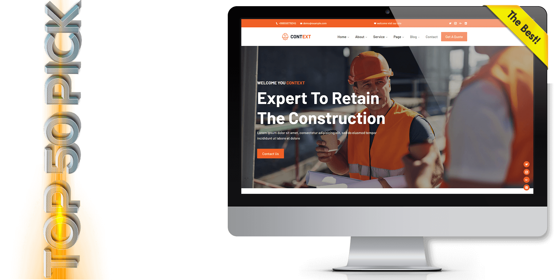 A website design in construction named Context