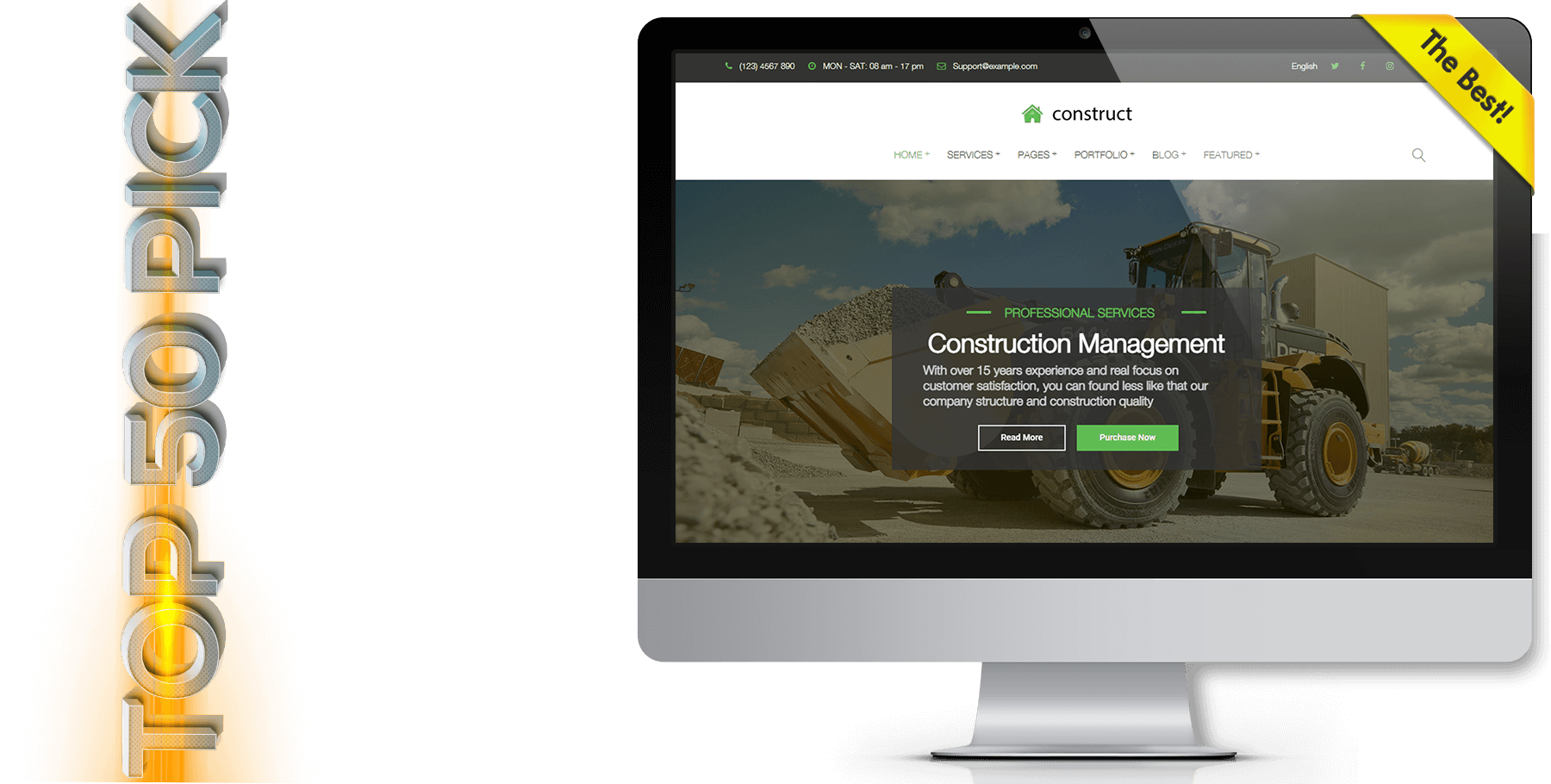A website design in construction named Construct