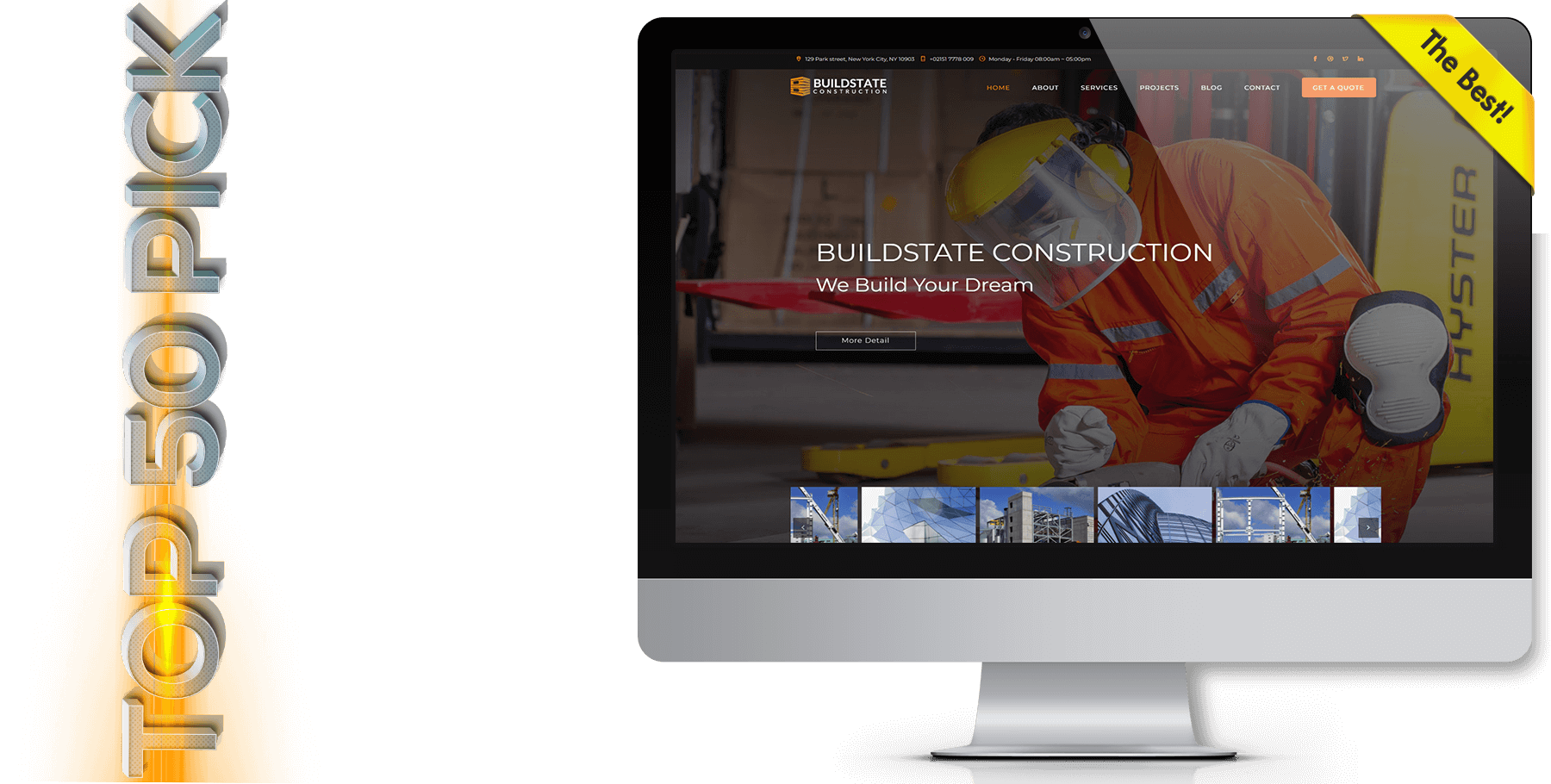A website design in construction named Buildstate