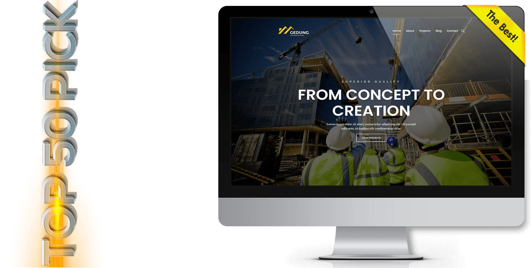 A website design in construction named Gedung