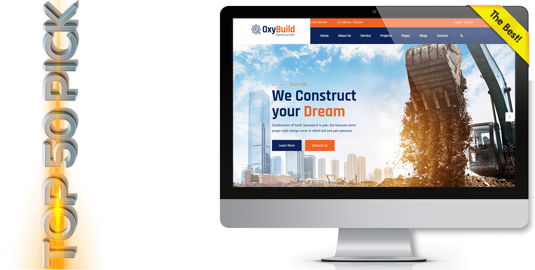 A website design in construction named Oxy Build