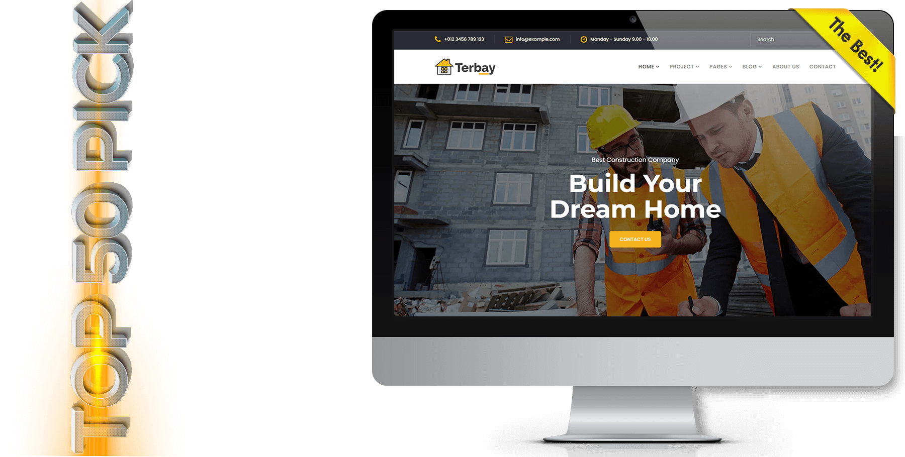 A website design in construction named Terbay