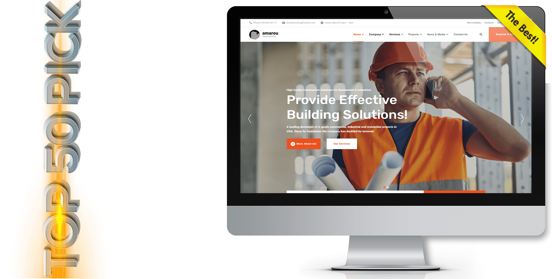 A website design in construction named Amarou