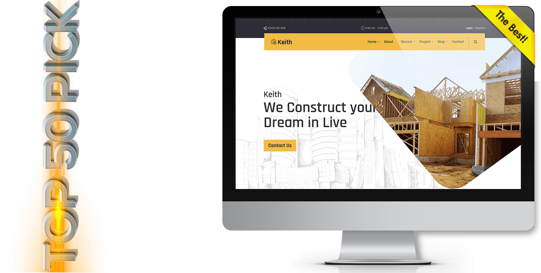 A website design in construction named Keith