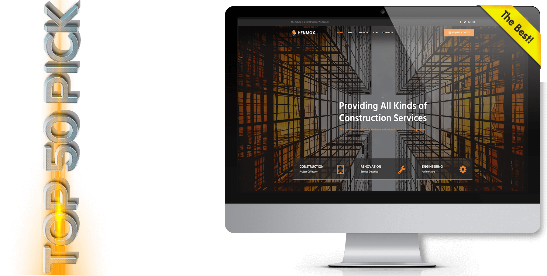 A website design in construction named Henmox