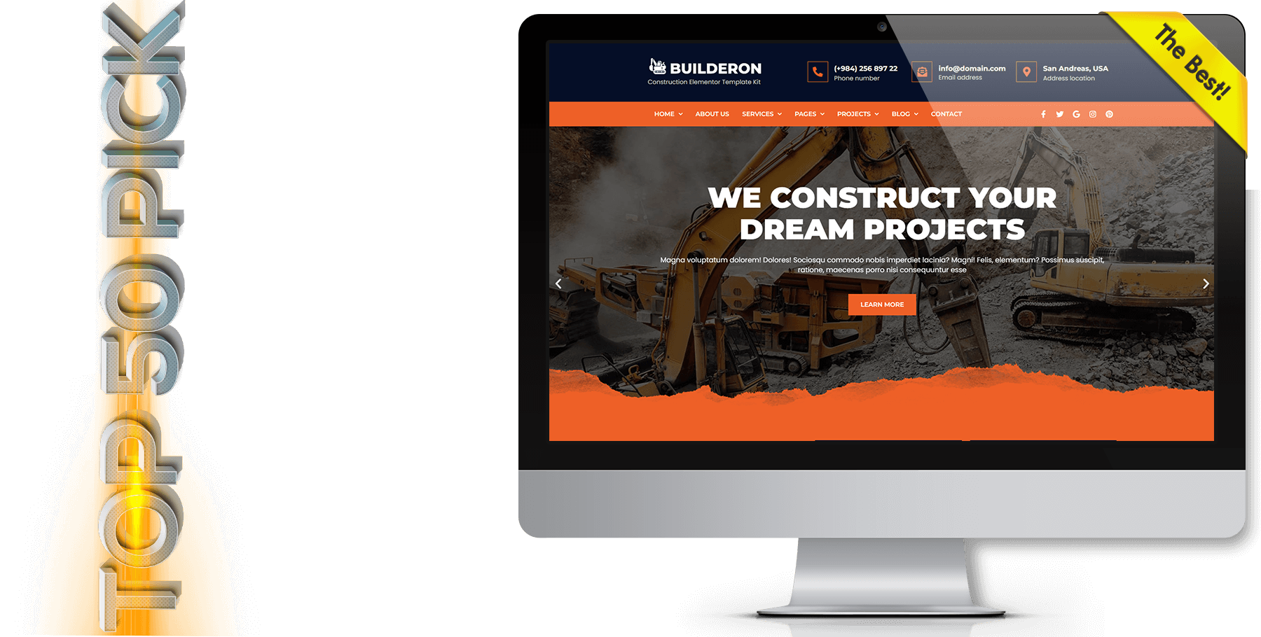 A website design in construction named BuildRon