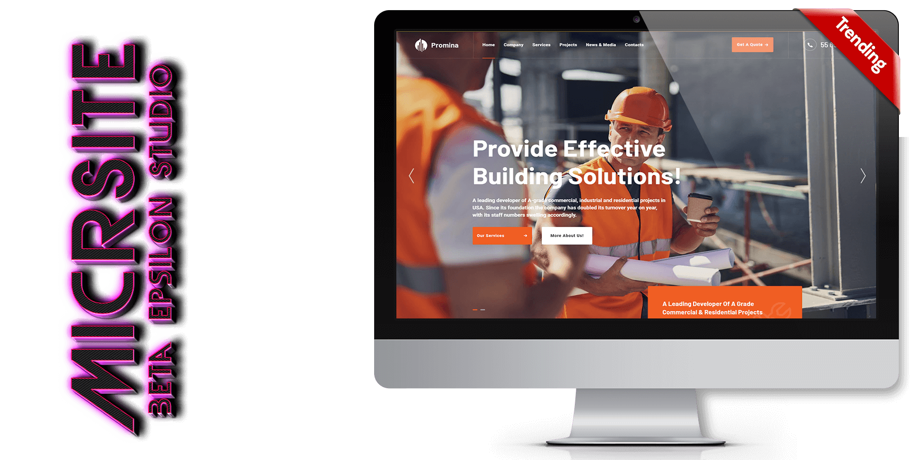 A website design in construction named Promina
