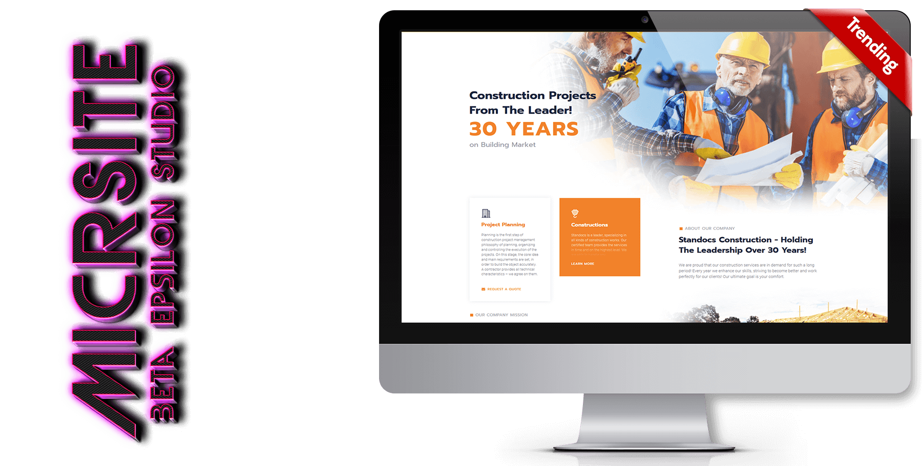 A website design in construction named BrixTone