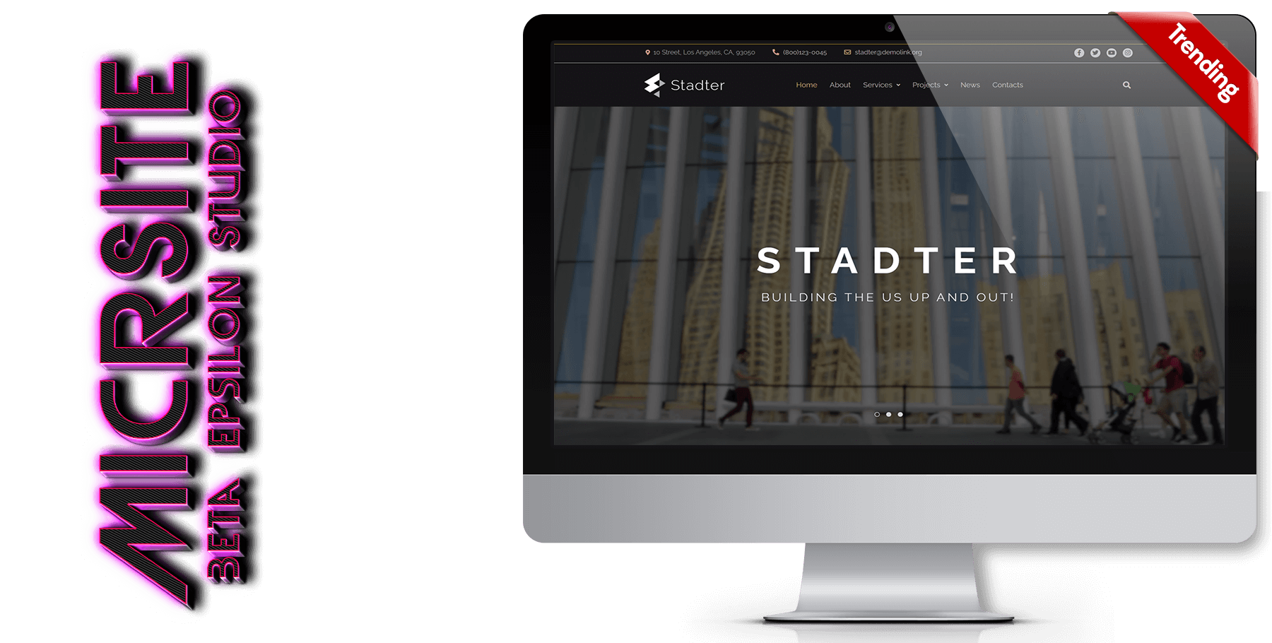 A website design in construction named Stadter
