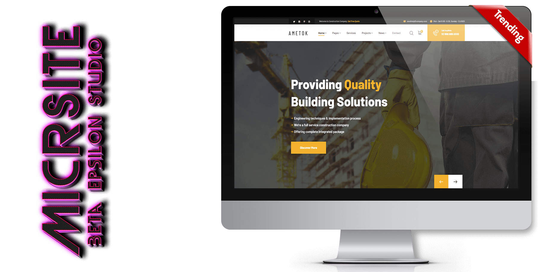 A website design in construction named Ametok