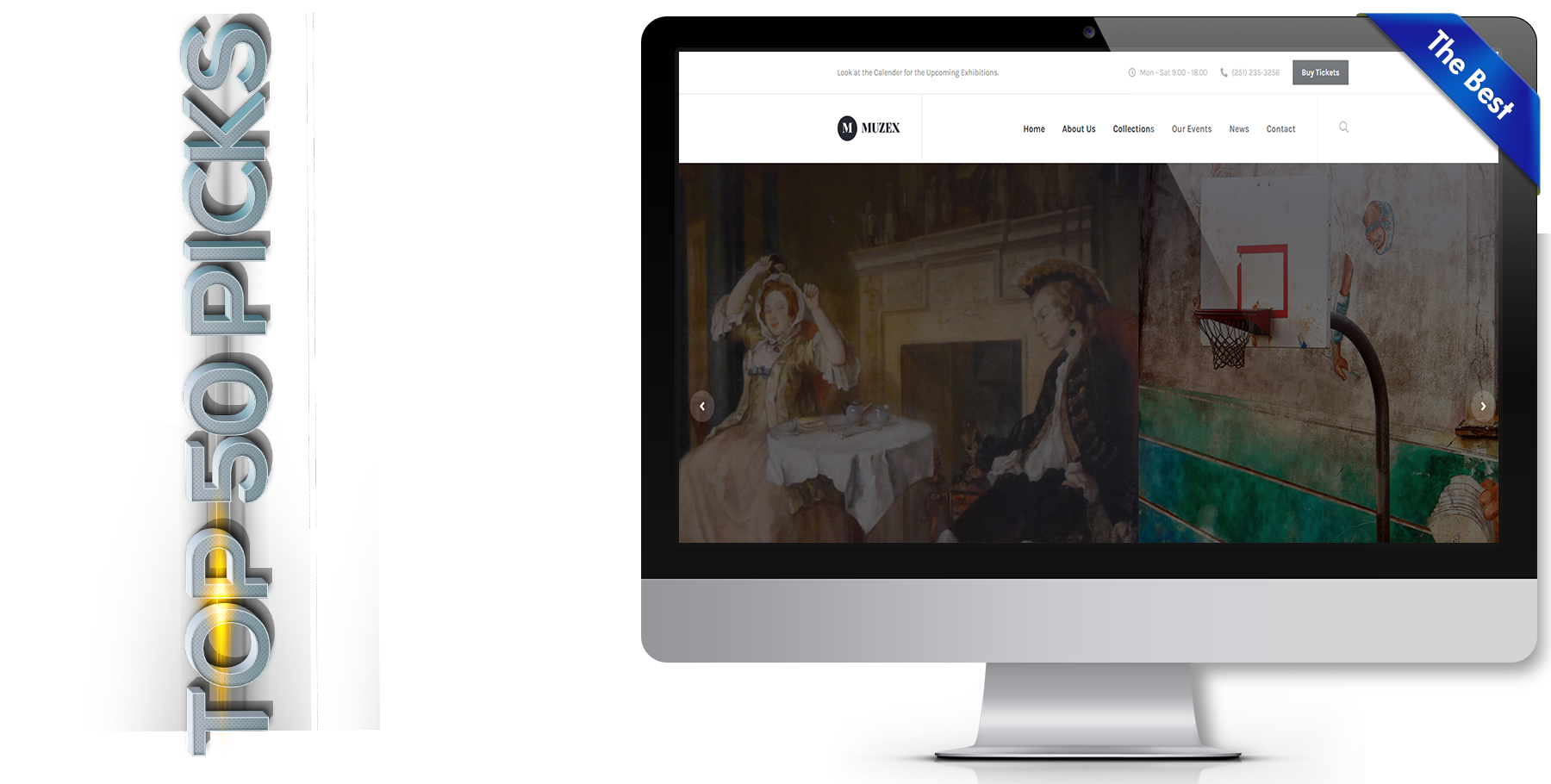A website design in art named muzex