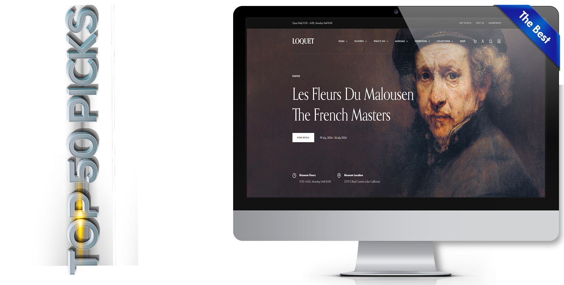 A website design in art named Loquet