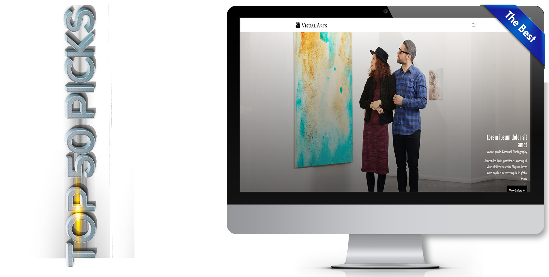 A website design in art named visual arts