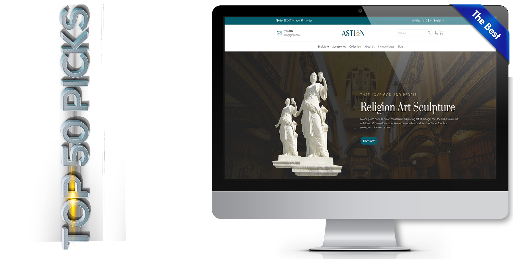 A website design in art named Astian
