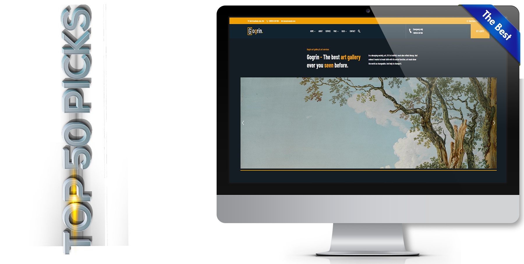 A website design in art named gogrin