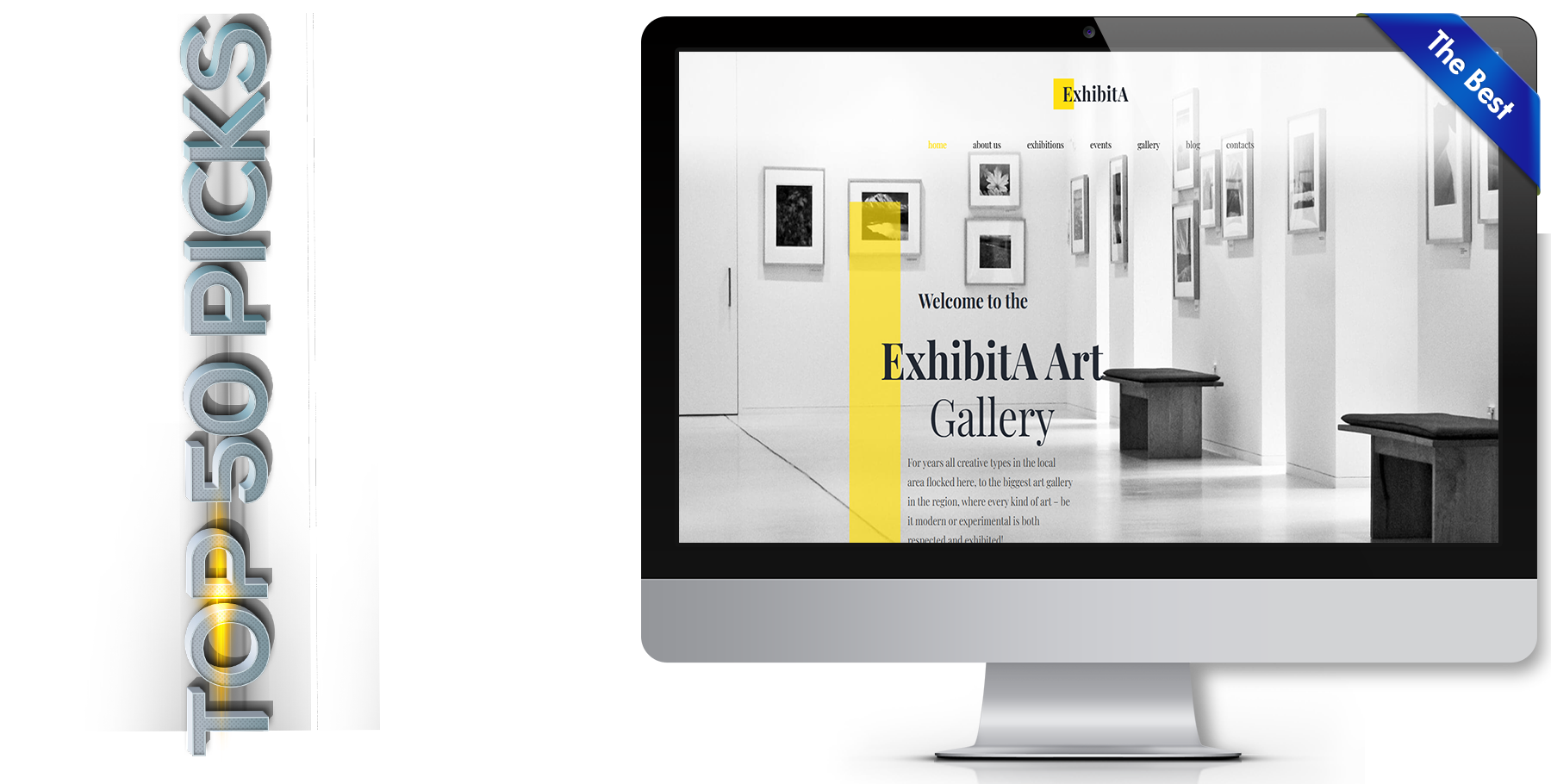 A website design in art named exhibit a