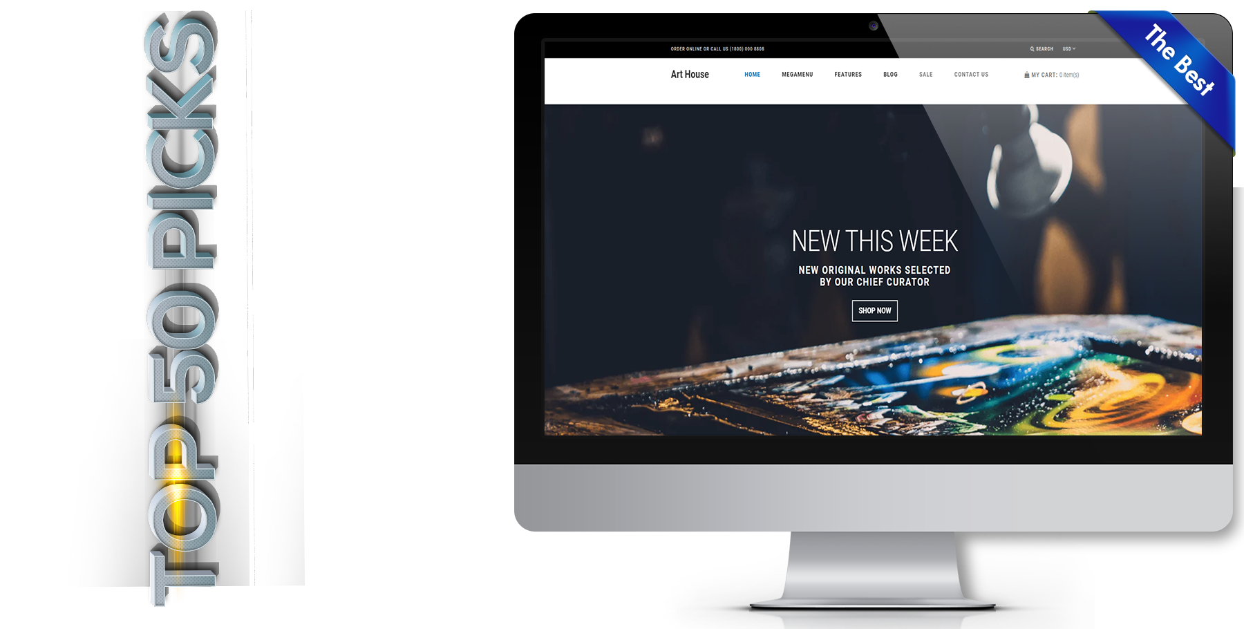 A website design in art named art house