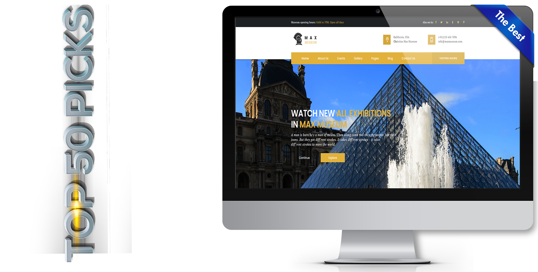 A website design in art named max