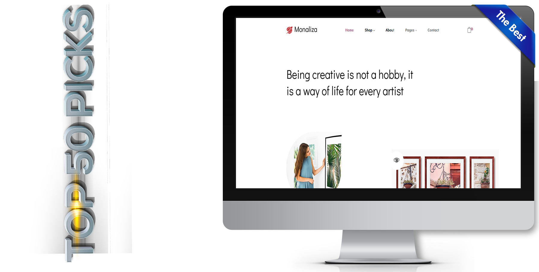 A website design in art named monaliza