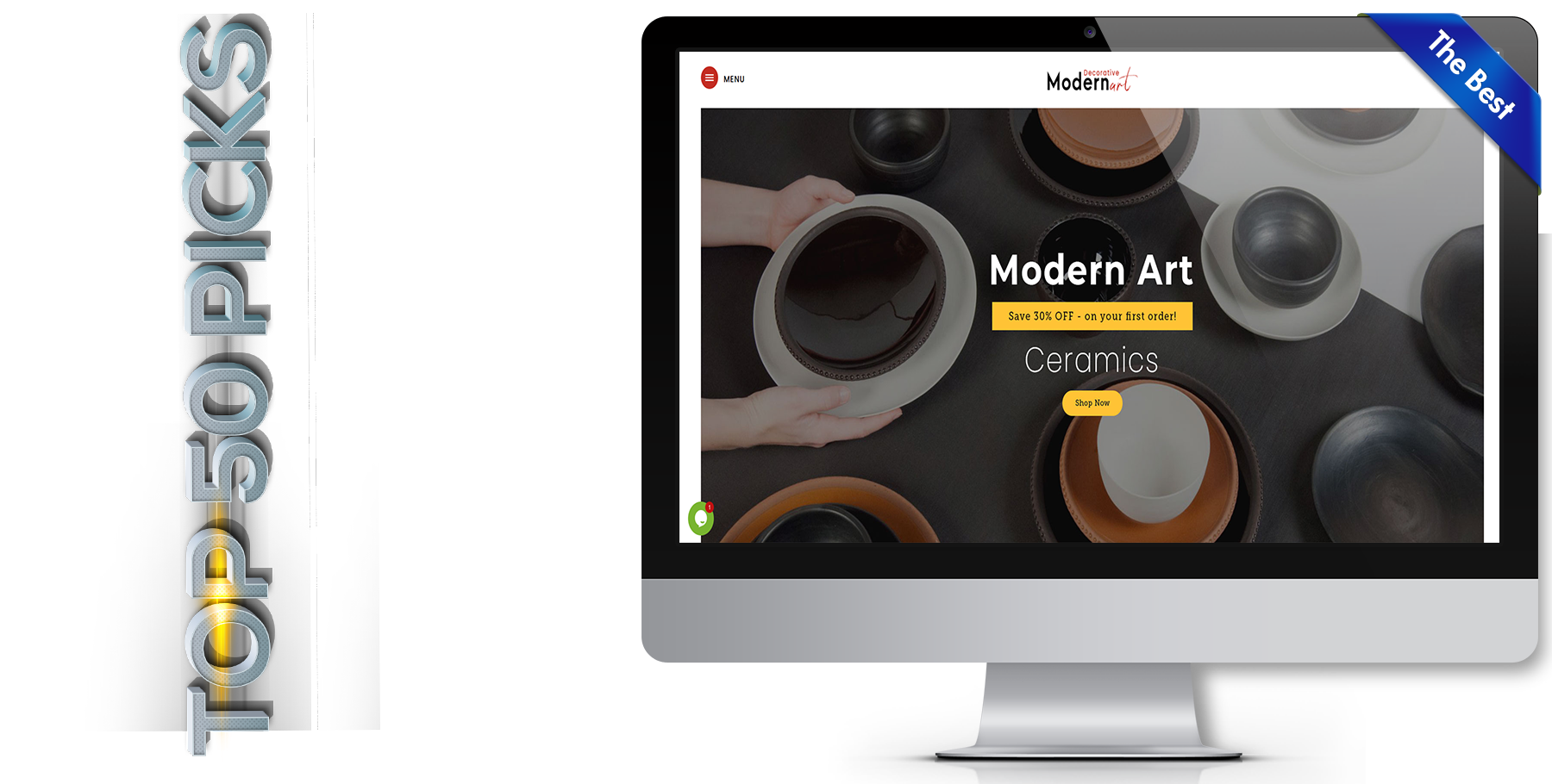 A website design in art named modern art