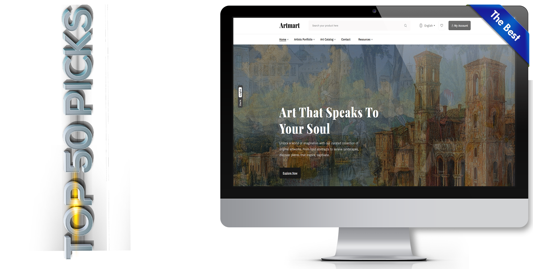 A website design in art named artmart