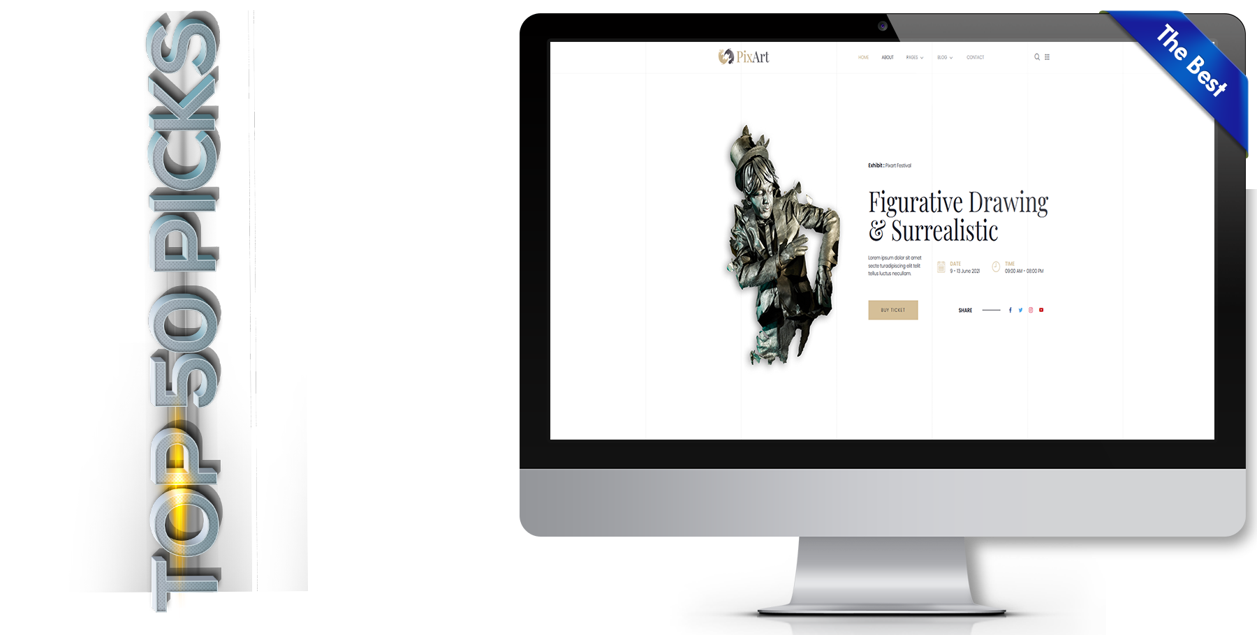 A website design in art named pixart
