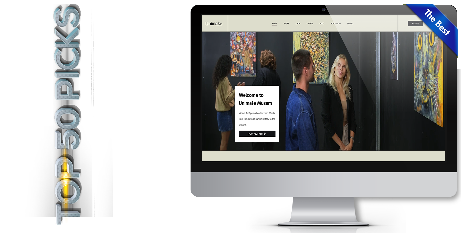 A website design in art named unimate
