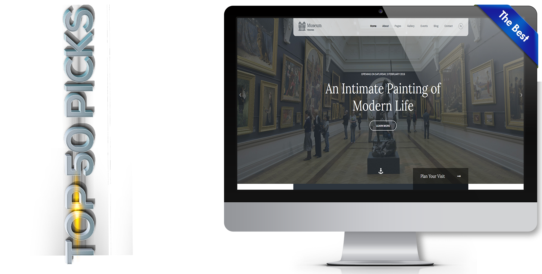A website design in art named museum
