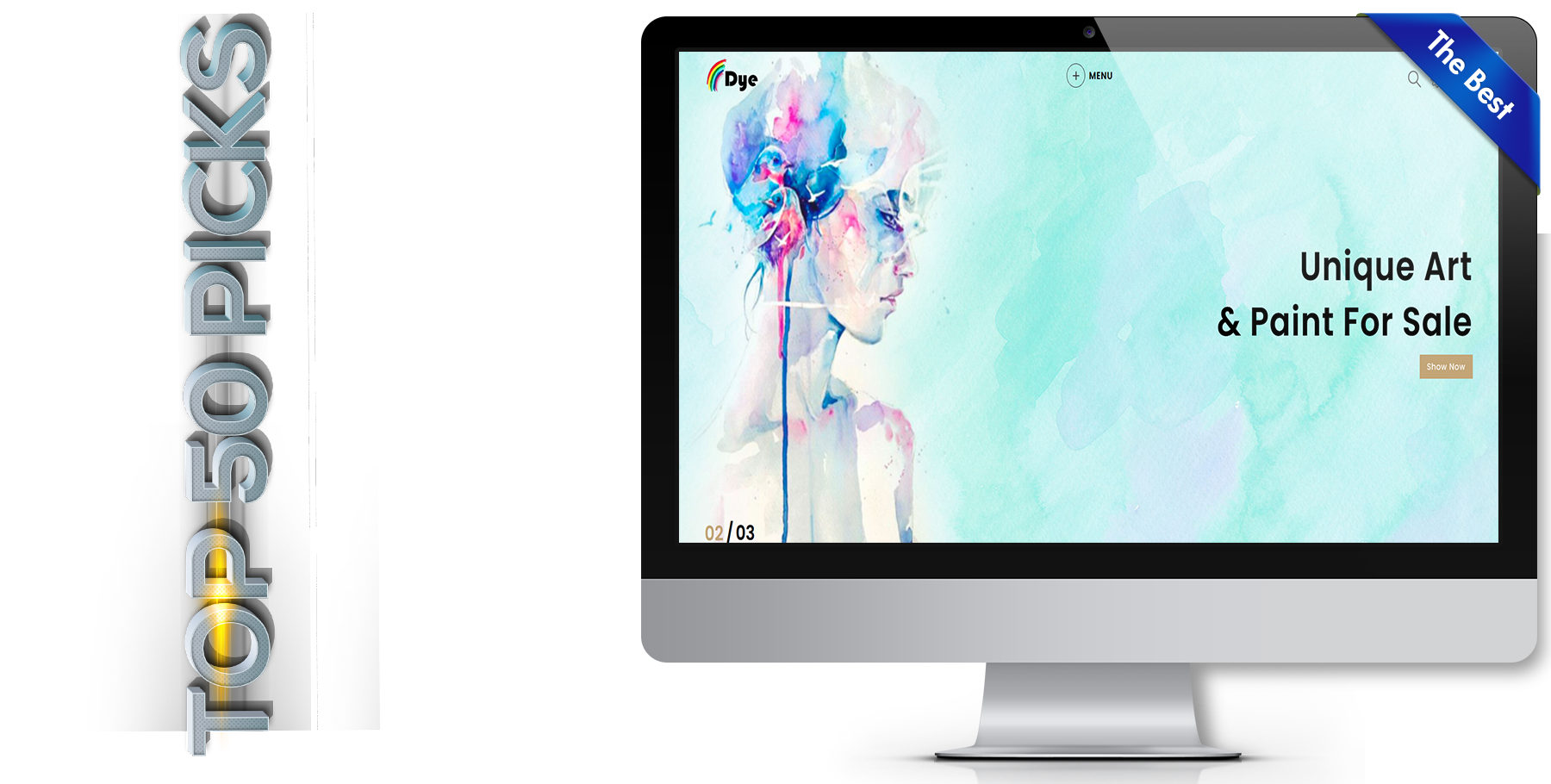 A website design in art named dye