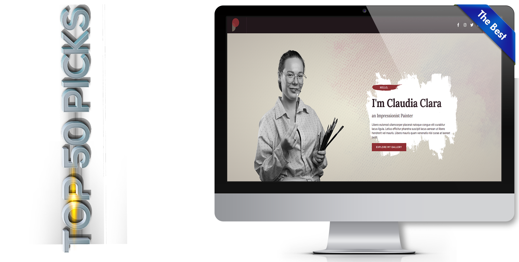 A website design in art named paintra