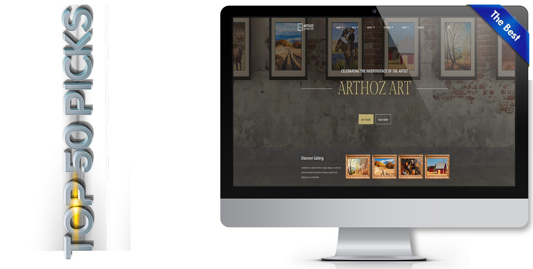 A website design in art named arthoz