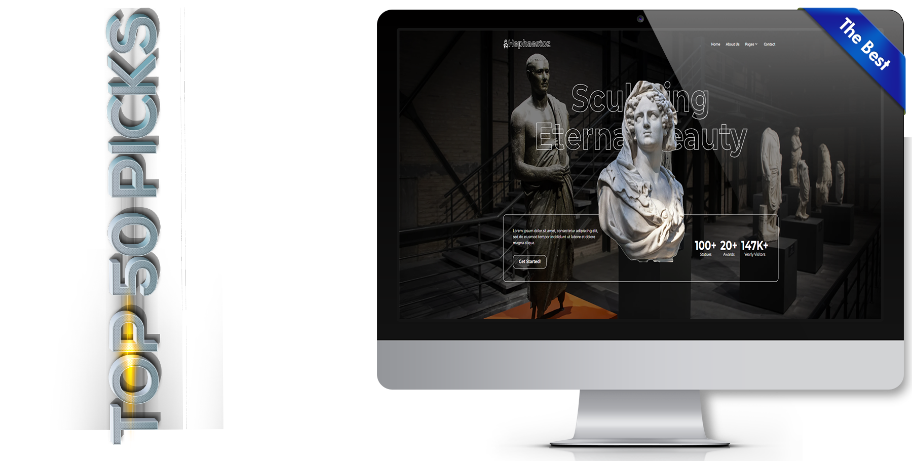 A website design in art named hephaestoz