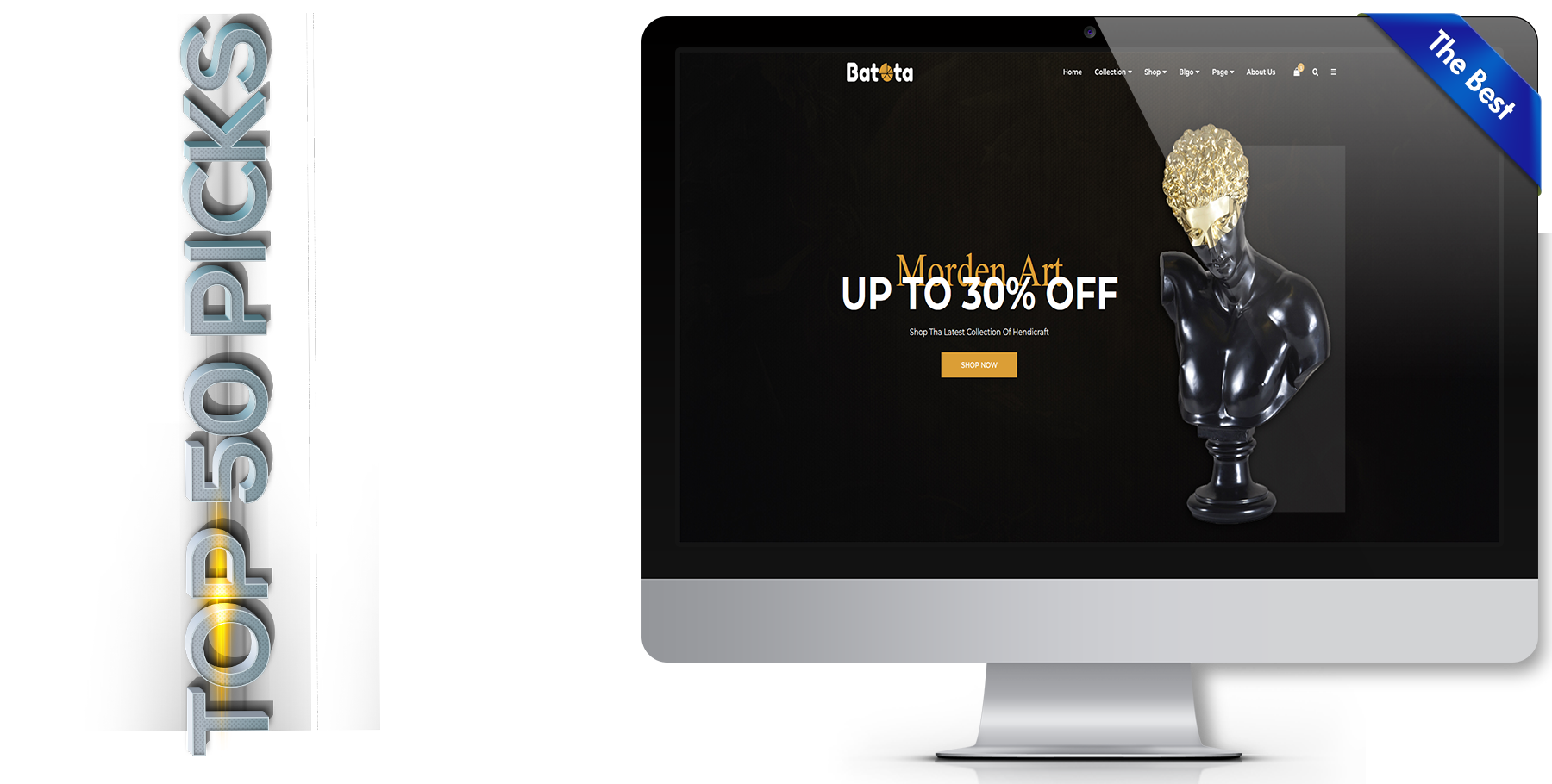A website design in art named batota