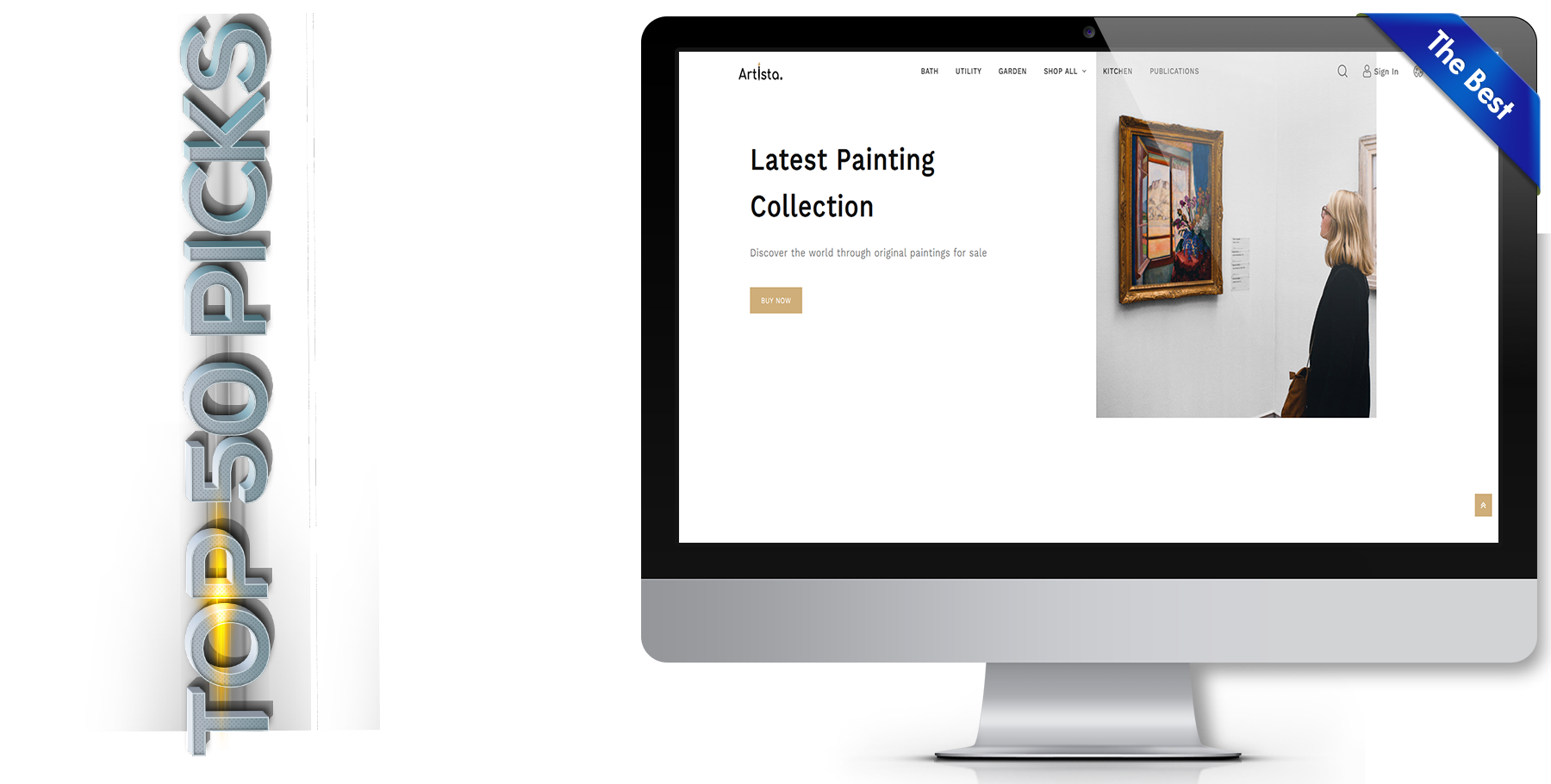 A website design in art named Artista 2